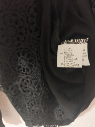 Blusa E&D de encaje negro