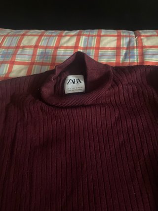 Jersey Zara cuello alto morado