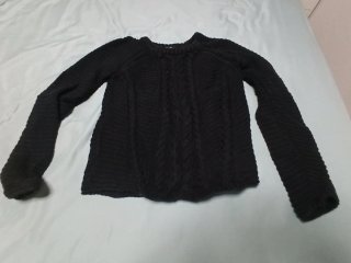 Jersey negro tejido trenzado