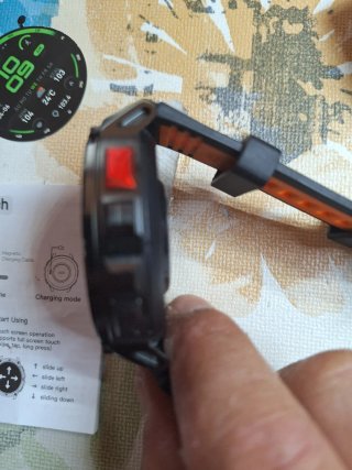 Reloj Inteligente Negro y Naranja