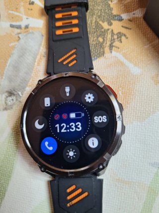 Reloj Inteligente Negro y Naranja