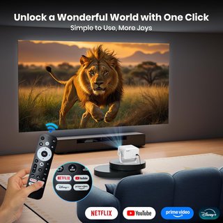 4K Proiettore [Auto Focus/Base Girevole a 360°]