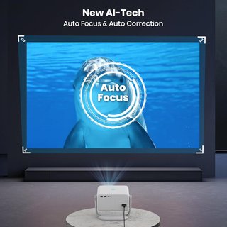 4K Proiettore [Auto Focus/Base Girevole a 360°]
