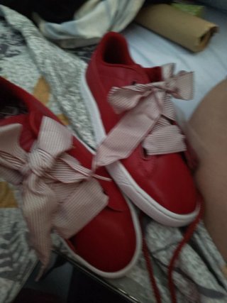 Zapatillas Puma Basket Heart rojas N°41 americano.