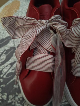 Zapatillas Puma Basket Heart rojas N°41 americano.