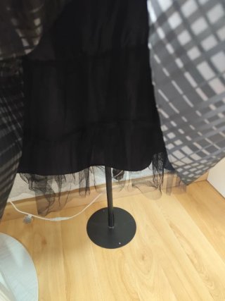 Vestido de fiesta negro y gris