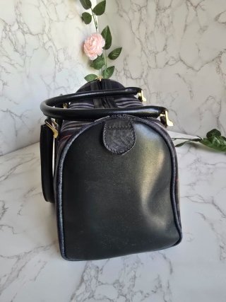 Borsa vintage Burberrys blu e grigia