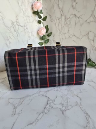 Borsa vintage Burberrys blu e grigia