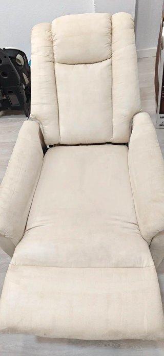 Sillón reclinable eléctrico beige