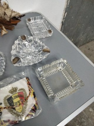 Lote Artículos Decorativos: Cafetera, Barcos, Ceni