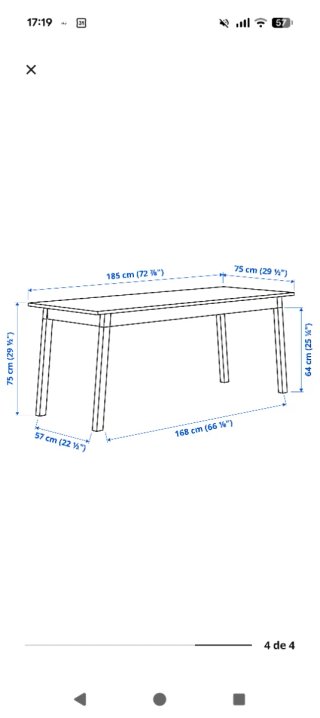 Mesa comedor Pinntorp Ikea madera