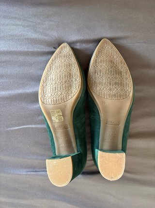 Tacones Mimao Ante Verde Talla 39