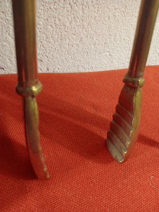 Set attrezzi camino ottone stile Giorgio III