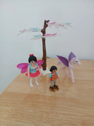 Playmobil Hada y Pegaso ,arbol patinero Todo 5€