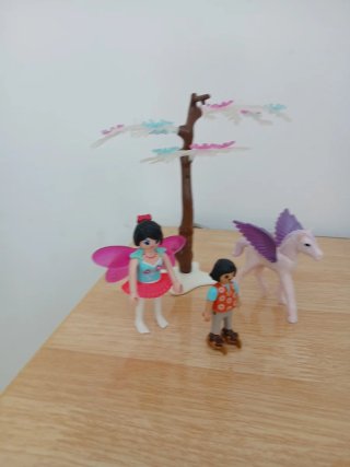 Playmobil Hada y Pegaso ,arbol patinero Todo 5€