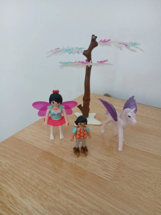 Playmobil Hada y Pegaso ,arbol patinero Todo 5€