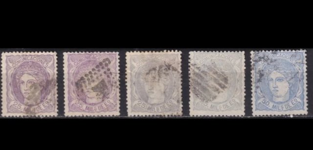 España 1870 - Gobierno Provisional - Sellos