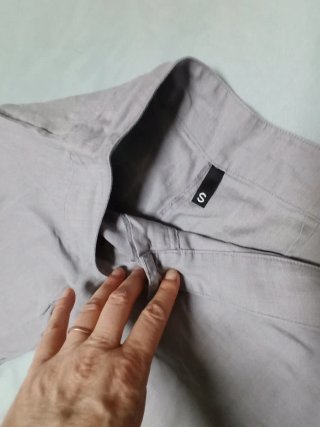 Pantalón de lino gris