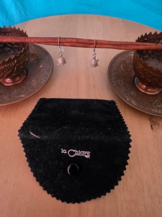 Orecchini Argento 925 Tartaruga.Guscio cesellato