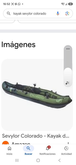 Kayak hinchable con remos