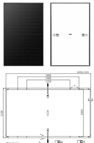 Panel Solar Longi 465W Negro