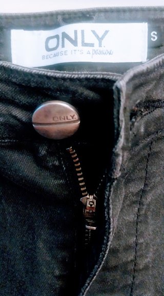 ONLY - pantaloni neri a vita alta - taglia S
