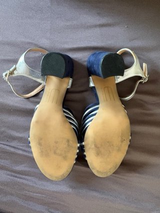 Sandalias Eferri Mujer Azul y Plateado