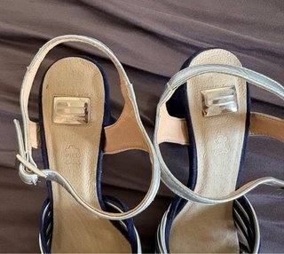 Sandalias Eferri Mujer Azul y Plateado