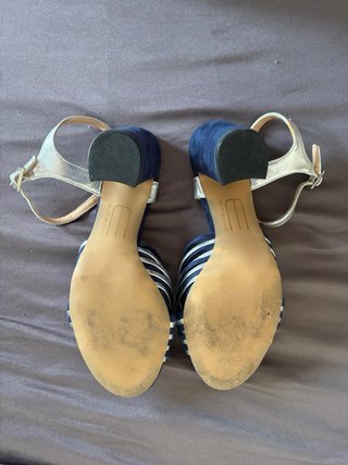 Sandalias Eferri Mujer Azul y Plateado