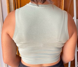 Top crop verde Zara