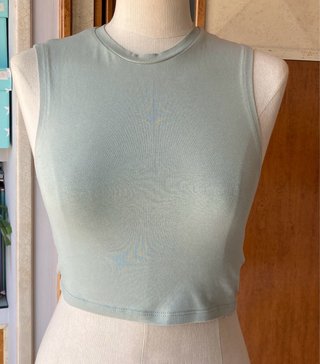 Top crop verde Zara