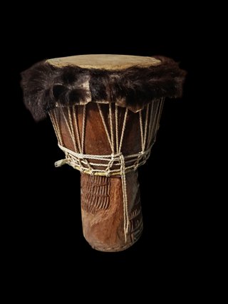Tambor Yembé Africano Madera Tallada