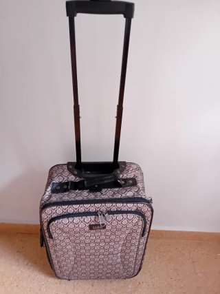 Maleta MSK beige y negra