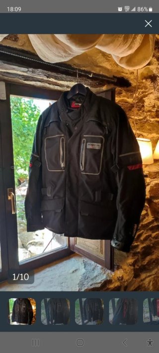 Chaqueta Moto MTECH con Protecciones talla 52.