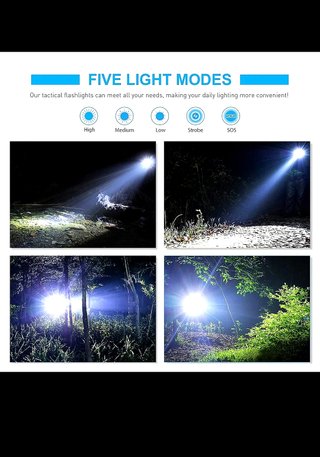 Linterna LED. Metálica, Nueva.