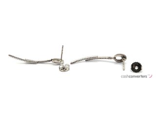 pendientes oro 18k con piedra con diamante