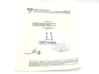 pendientes oro 18k con piedra con diamante