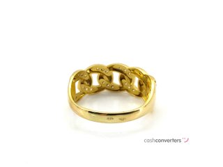 sortija oro 18k con piedra con circonita