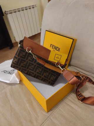 Bolso Fendi Marrón y Multicolor