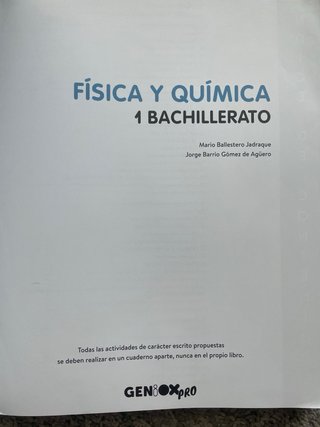 Física y Química 1 Bachillerato