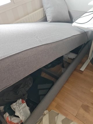 Sofá Chaise Longue Individual con Canapé Gris