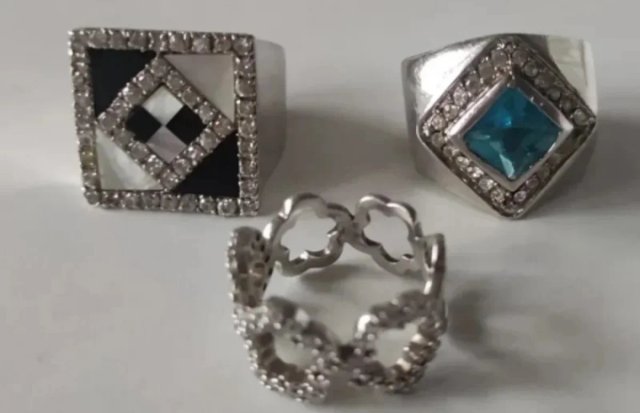 Anillos Plata de Ley con Piedra Azul
