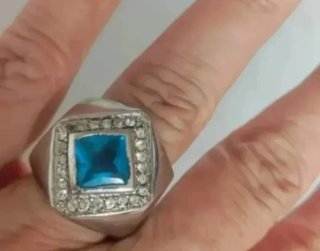 Anillos Plata de Ley con Piedra Azul