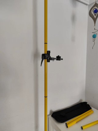 Barra Soporte Telescópica Negra