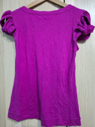 Blusa camiseta mango talla XL manga abullonadas