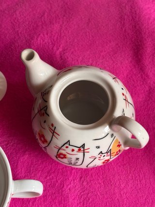 Tetera con taza a juego gatos César Collection