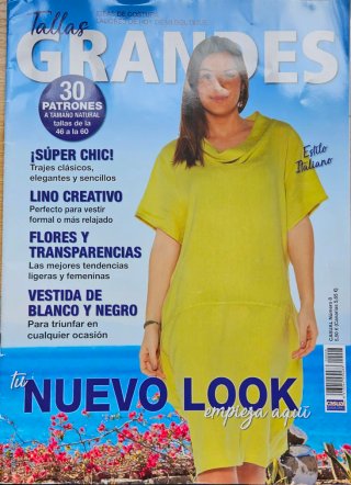 3 revistas de moda con patrones.