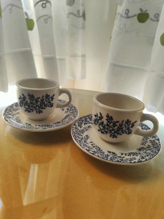 Tazas de café Cuadrifoglio de porcelana