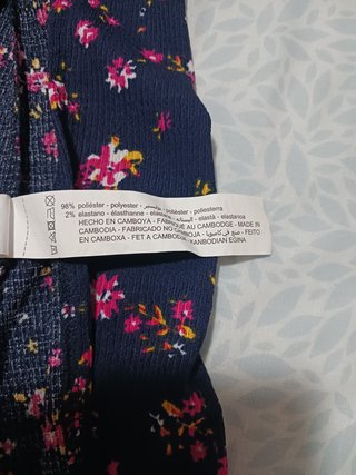 Vestido Azul flores Lefties.