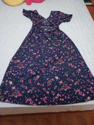 Vestido Azul flores Lefties.